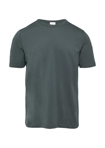s.Oliver Herren 2153536 T-Shirt mit Logo-Detail, Grau/Schwarz 9581, im Sale